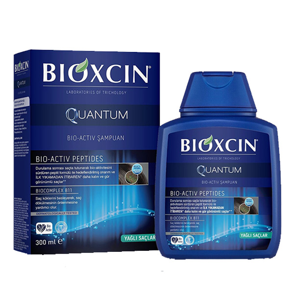 شامپو ضد ریزش موهای چرب بیوکسین کوانتوم Bio-Activ Peptides حجم ۳۰۰ میلی‌لیتر